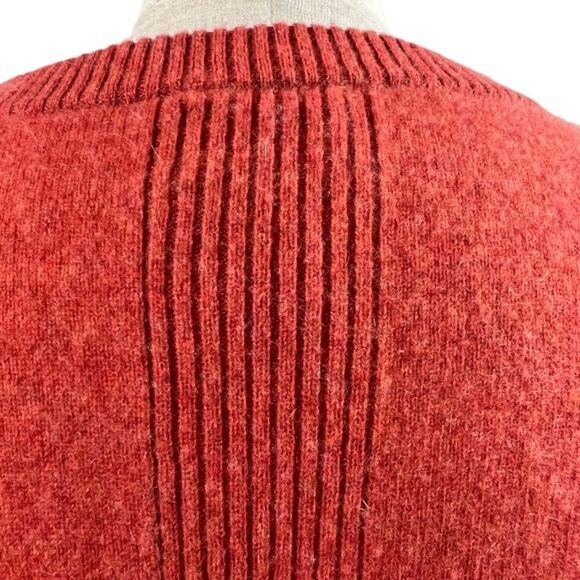 Nicole Miller 2-Ply Cashmere Casual Burnt Orange Crewneck Sweater S - Picture 10 of 11